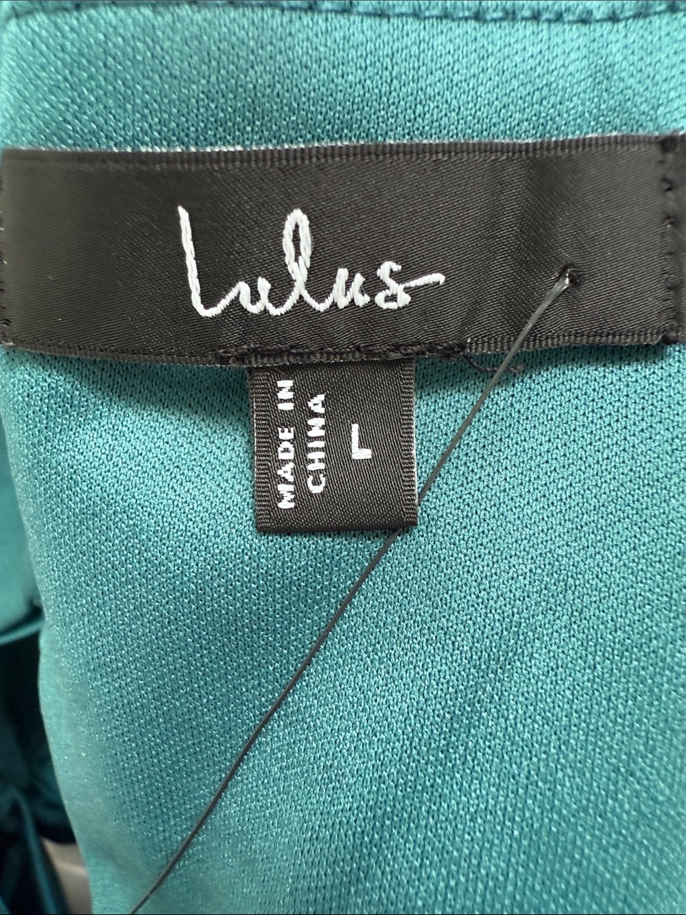 NWT Lulus Elegant Confidence Teal Satin Flutter Sleeve Maxi Dress L (US 10-12) - Picture 8 of 13